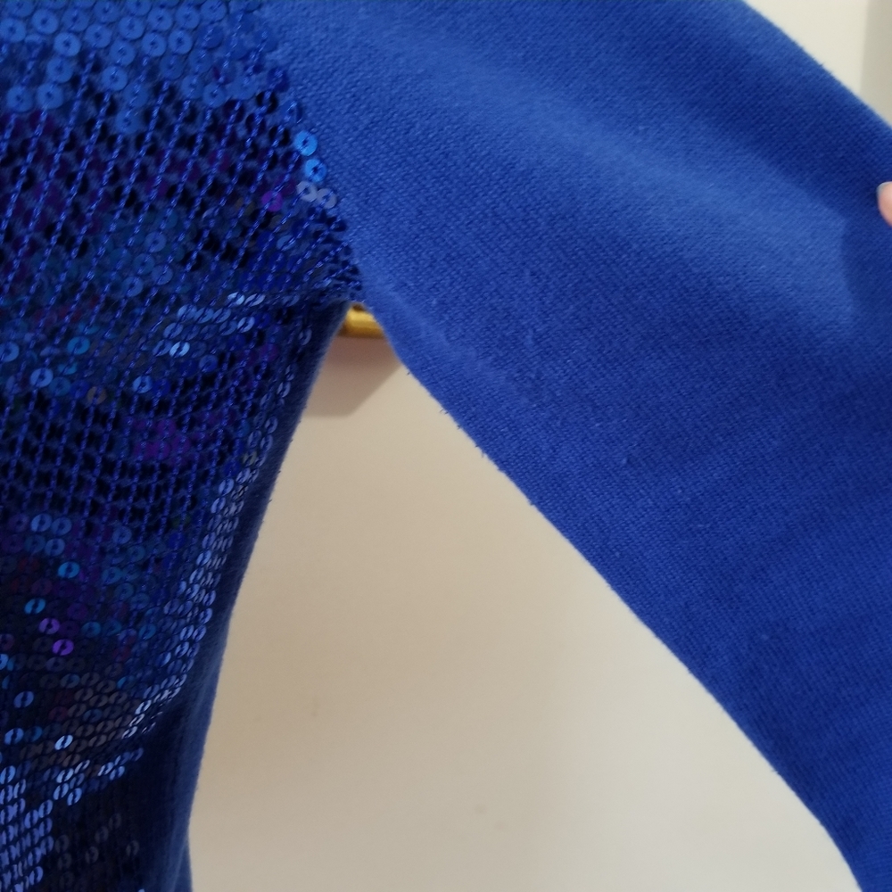 COPY - QUACKER FACTORY Cardigan Royal Blue Sequin Sweater SIZE XS. - Picture 14 of 15